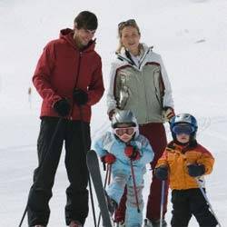 зима, лыжи, термобелье, дети, спорт