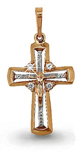 золотой женский крестик